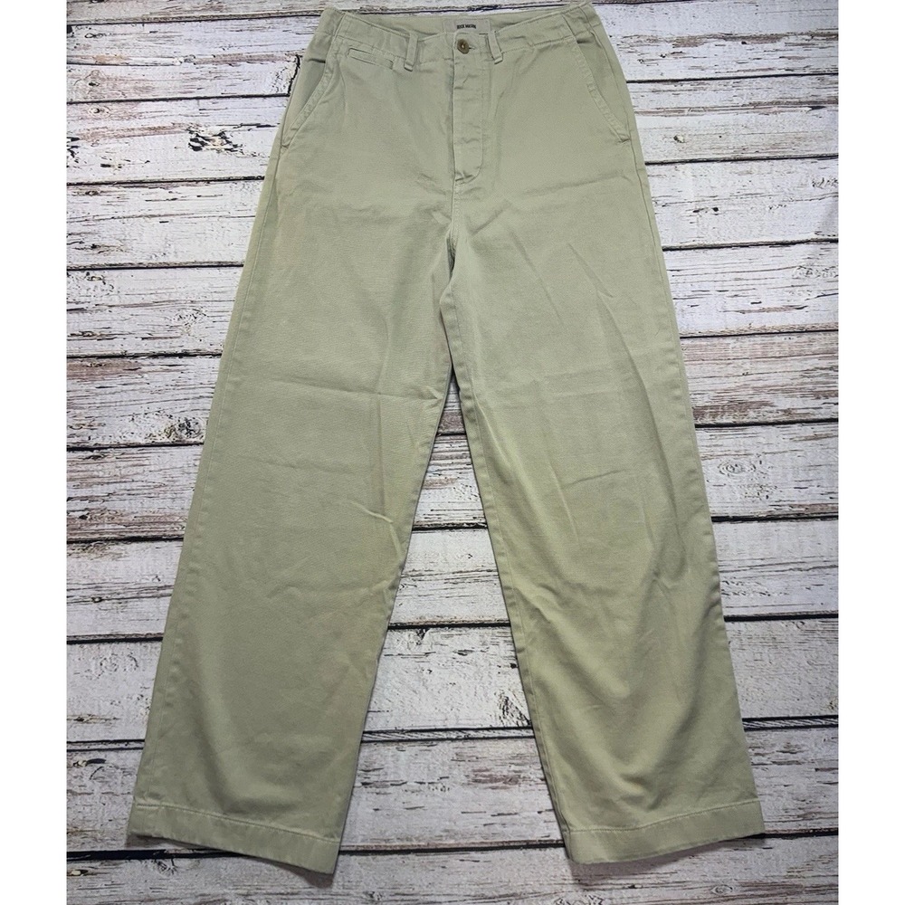 Buck Mason Tan Khaki Baja Twill Chino High Rise 100% Cotton Pants Size 26